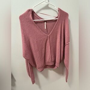 Free People Pink Slouchy Sweater oversized